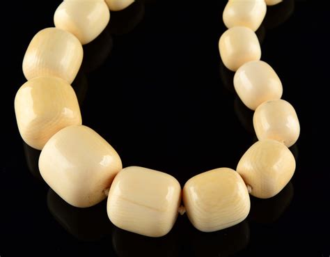 Lot Detail A Graduated Ivory Beaded Necklace