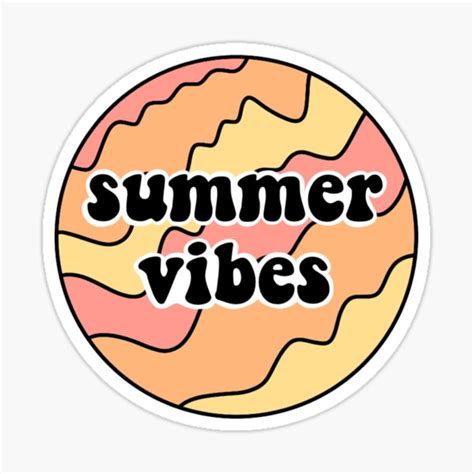Retro Colors Summer Vibes Sticker For Sale By Siggyk Redbubble