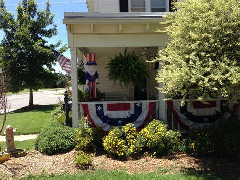 My Front Porch Is Ready For The Th Of July Th Of July Plants Front Porch