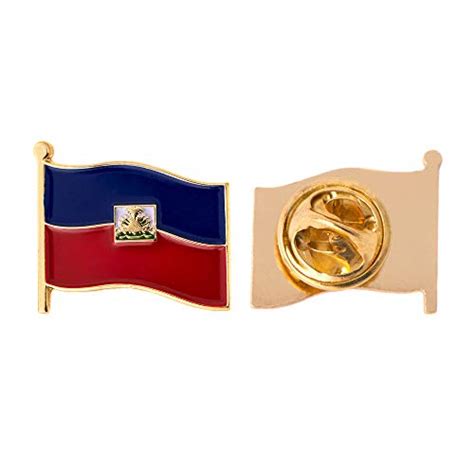 Haiti Country Flag Lapel Pin Enamel Made Of Metal Souvenir Hat Men Women Patriotic Haitian
