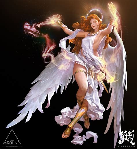 ArtStation Witch Angel CRAZYRED Shim Jae Woo Angel Artwork Beautiful Fantasy Art