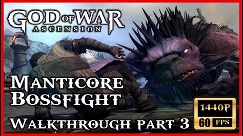 God Of War Ascension Manticore Bossfight Walkthrough Part 3 60fps