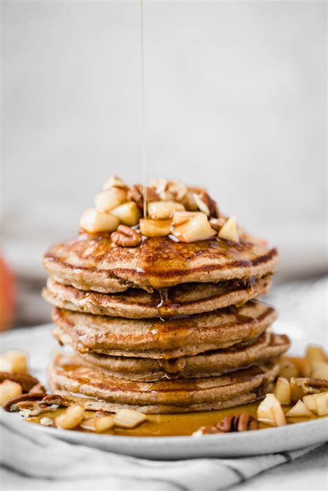 Healthy Apple Pancakes Made Right In The Blender Ambitious Kitchen