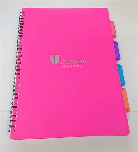 University A4 4 Subject Notebook Pink At Durham University Official Shop