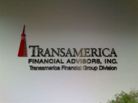 Our Office Sign Finished Transamerica Financial Advisors Office Signs