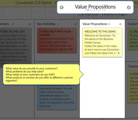 A Tutorial For The Business Model Canvas Canvanizer