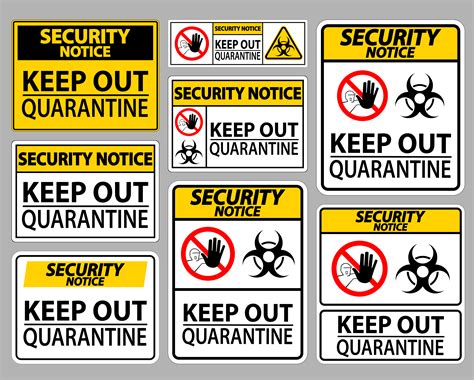 Keep Out Quarantine Sign Set 1236089 Vector Art At Vecteezy