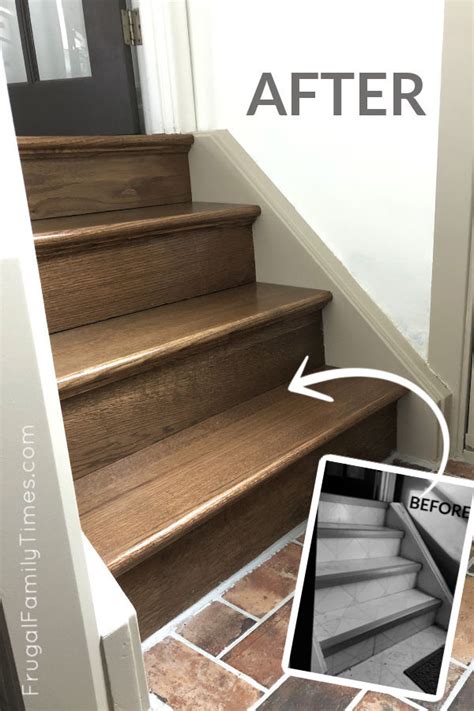 Stair Makeover Staining Stair Treads To Match New Floors Comparing