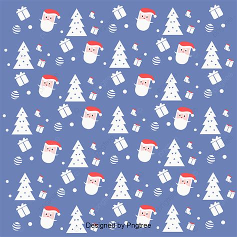 Cute Christmas Blue Background Pattern Background Xmas Wrapping Paper