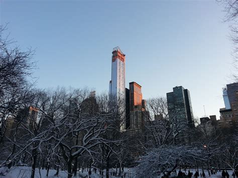 Post Blizzard Update One57 Central Park Skyline New York Yimby