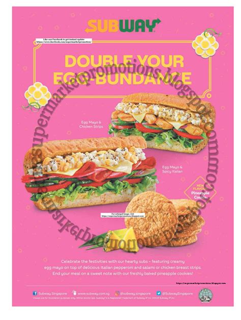 And be amongst the first 100 customers. Subway Promotion 30 January 2019 ~ Supermarket Promotions