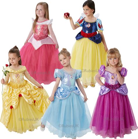 Disney Premium Princess Girls Fancy Dress Deluxe Fairytale Kids Childs