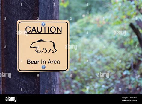 Grizzly Bear Warning Sign High Resolution Stock Photography And Images