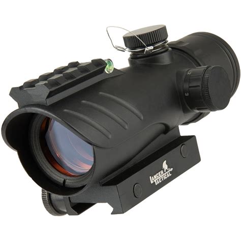Lancer Tactical Enclosed Red Dot Sight W Top Optic Rail BLACK