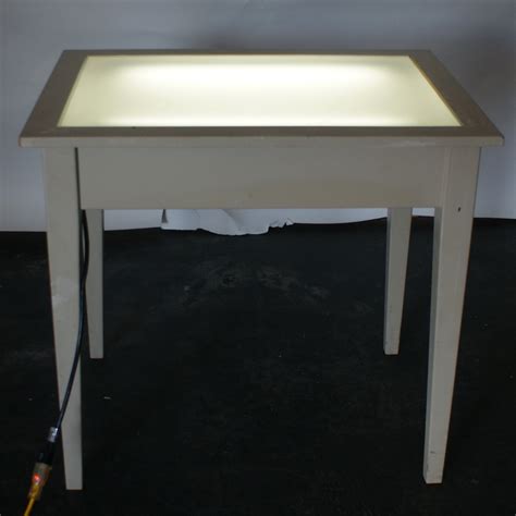 Vintage Drafting Light Table Desk Wood Glass Ebay