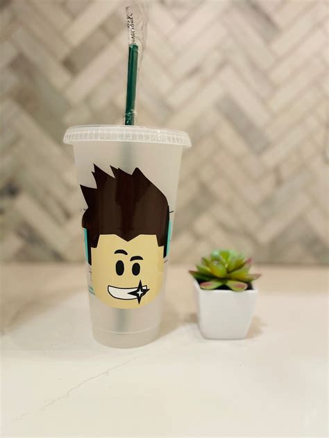Custom Roblox Starbucks Cold Cuppersonalized Cup Reusable Etsy