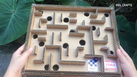 Diy How To Make Marble Labyrinth Maze Board Game From Cardboard At Home
