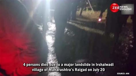 Maharashtra 4 Killed In Landslide In Raigad Cm Shinde Visited Spot