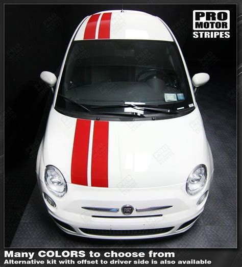 Fiat 2015 Over The Top Offset Double Stripes Fiat 500 Fiat