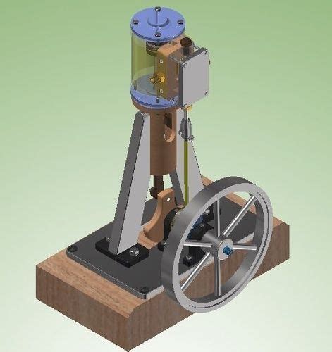 Vertical Single Cylinder Steam Engine 3d Model Animated Rigged Cgtrader
