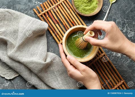 Woman Preparing Matcha Tea Closeup Stock Photo Image Of Matcha