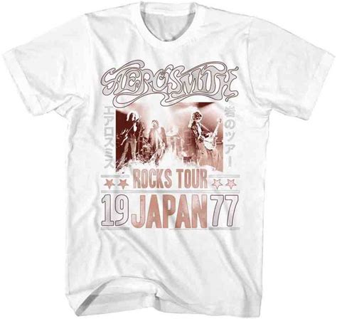 Aerosmith Vintage Concert T Shirt Rocks Tour Japan 1977 Mens Shirt