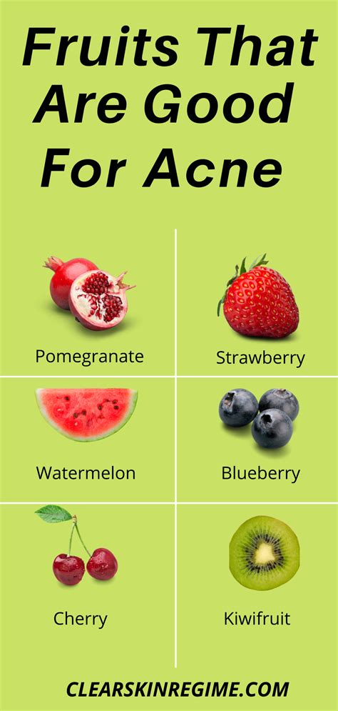 Fruits That Are Good For Acne Foods For Clear Skin Food For Acne