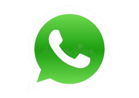 Icona Logo Whatsapp Colore Nero Bianco E Verde Fotografia Stock