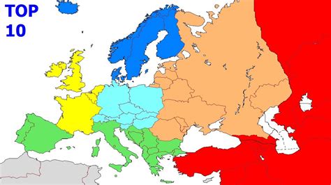 Top 10 Largest Countries In Europe By Area Size Images