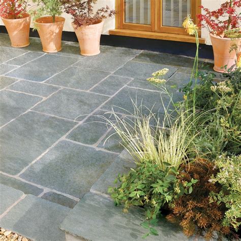 Bradstone Natural Limestone Paving In Azure Limestone Paving Garden