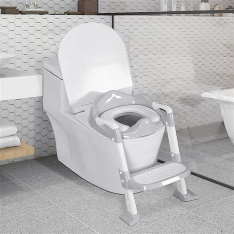 Brinjoy Potty Training Seat With Step Stool Ladder Foldable Toddler