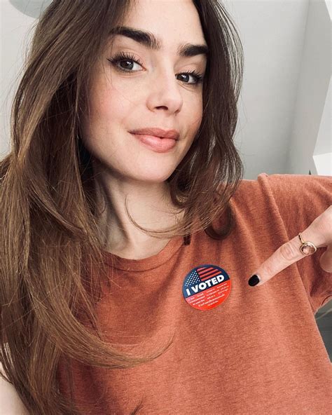 Lily Collins From Stars Vote In The 2020 Presidential Election E News