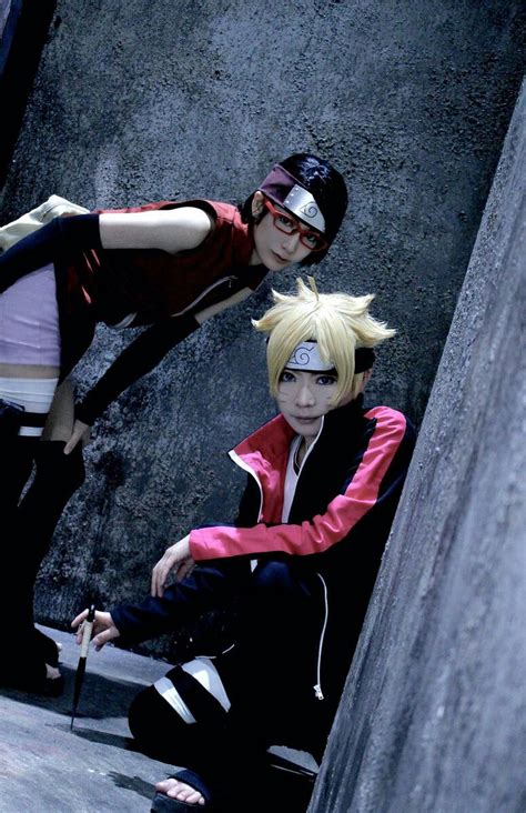 Boruto And Sarada Cosplay Borusara Boruto Cosplay Naruto Filme Melhores Cosplays