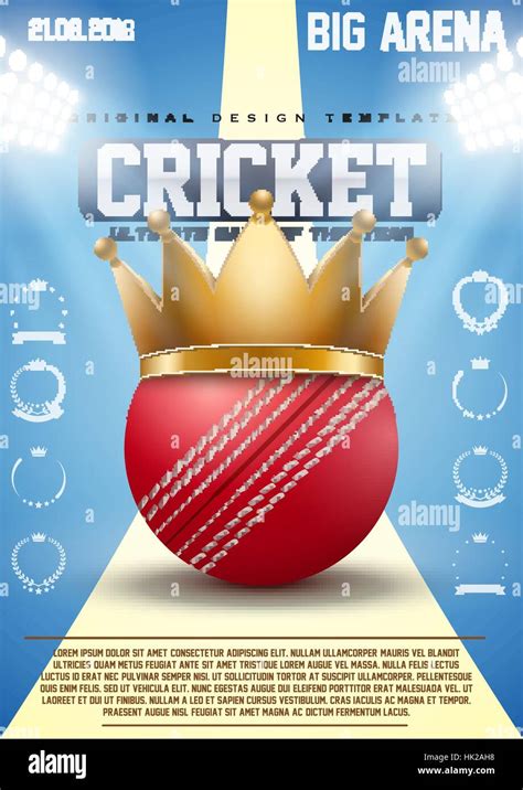 Poster Template Of Cricket Sports Stock Vector Image And Art Alamy