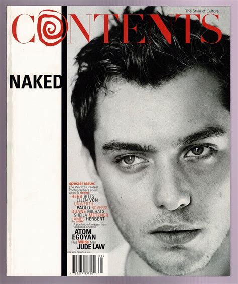 Contents Magazine Naked Issue Jude Law Herb Ritts Paolo Roversi My