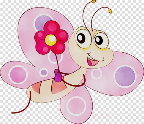 Gratis untuk komersial tidak perlu kredit bebas hak cipta. Butterfly Illustration Clipart Cartoon Butterfly Pink