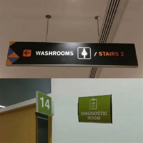 Led Aluminium Electronic Toilet Sign Board For Indoor Thickness 1 5