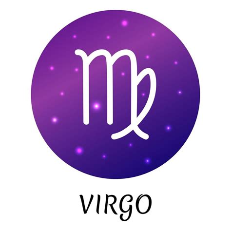 Zodiac Sign Virgo Isolated Vector Icon Zodiac Symbol With Starry
