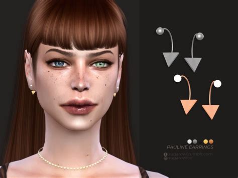 Sims 4 — Pauline Earrings By Sugarowl — New Mesh Base Game