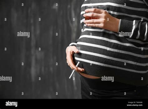 Pregnant Woman Smoking Drinking High Resolution Stock Photography And
