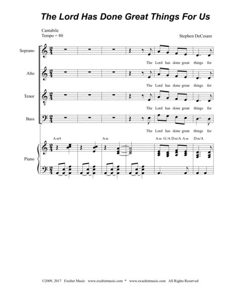 Download The Lord Has Done Great Things For Us Sheet Music