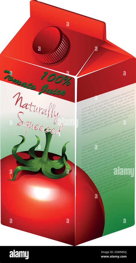 Carton Of Tomato Juice Stock Vector Image And Art Alamy