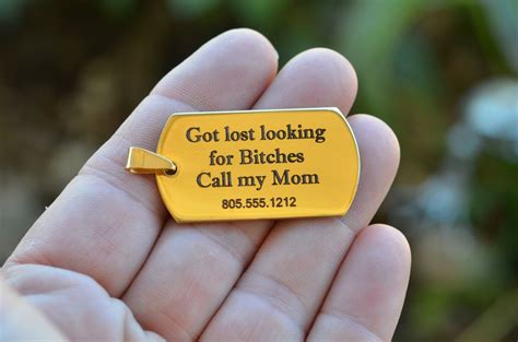 Got Lost Looking For Bitches Custom Laser Engraved Gold Plated Etsy