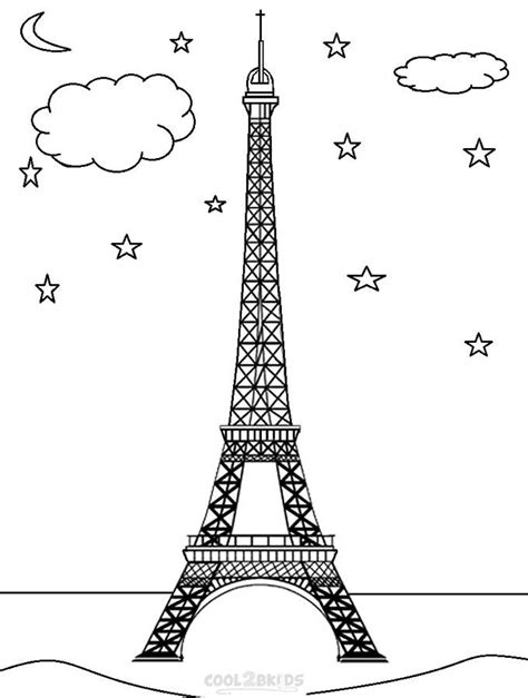 Eiffel Tower Coloring Pages Eiffel Tower Clip Art