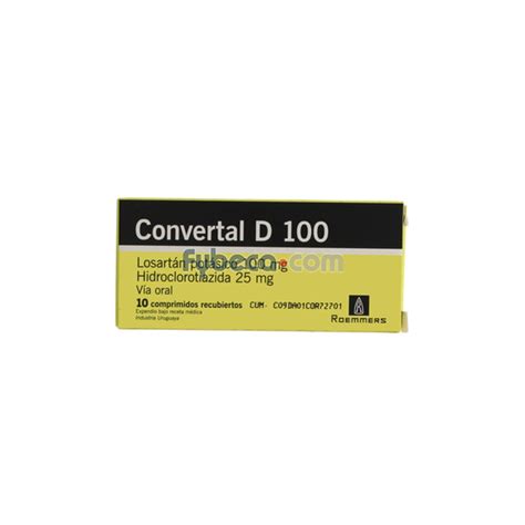 Convertal D Comp 100 Mg 25 Mg C 10 Suelta Fybeca