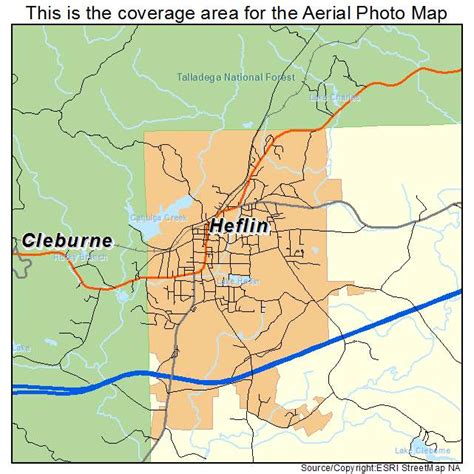 Aerial Photography Map Of Heflin Al Alabama