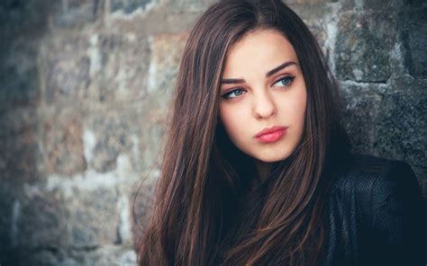 Face Black Women Model Portrait Eyes Looking Away Long Hair