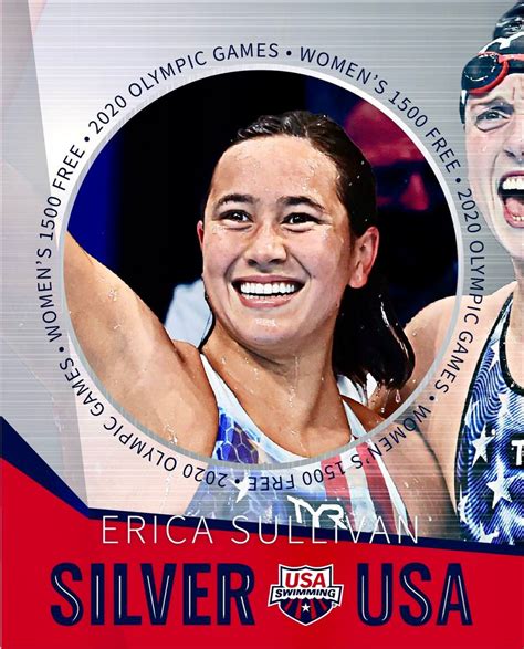 Erica Sullivan Team Usa Swimming Silver Medal In Womens 1500m