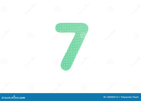 Image Of Number Seven Isolated On The White Background Stock