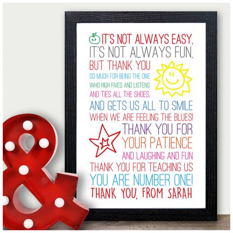 A thank you letter to teacher or professor is the expression of showing utmost respect and gratefulness towards your teachers or professor. Thank You Teacher Gift - Personalised Poem Gift for ...
